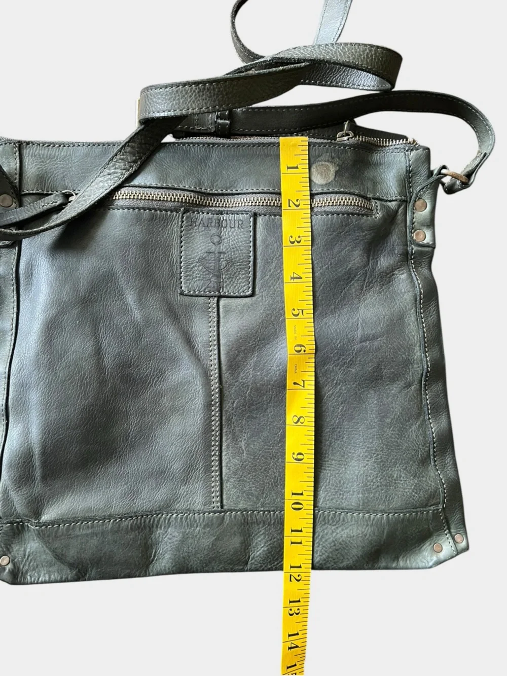 Harbour 2nd Vera Hunter Green Leather Crossbody Bag Anchor Charm